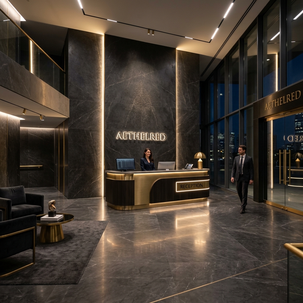 Minimalist luxury lobby